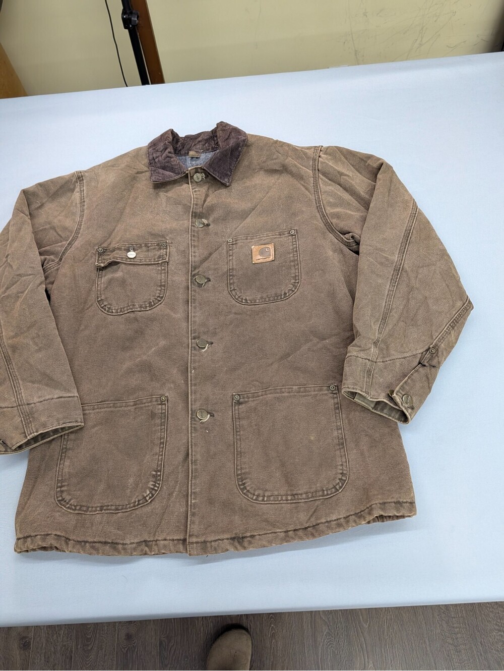 Carhartt Chore Coat Medium Blanket Lined Canvas Jacket C02